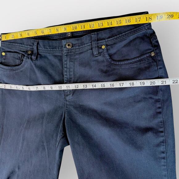 Talbots Petites Denim Cropped Straight Leg Stretch Jeans Size 14P Washed Black - Picture 8 of 12